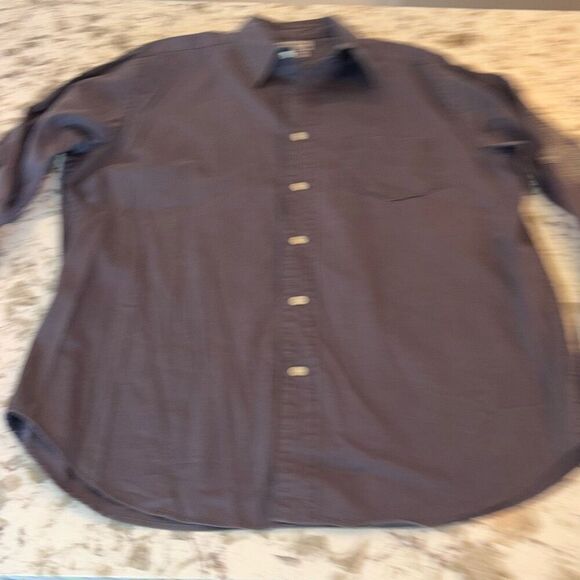 LUCKY BRAND men button down embroidered back/sleeves L gray - Picture 6 of 10